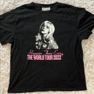 Billie Eilish Happier Than Ever Tour 2022 Graphic T-Shirt large